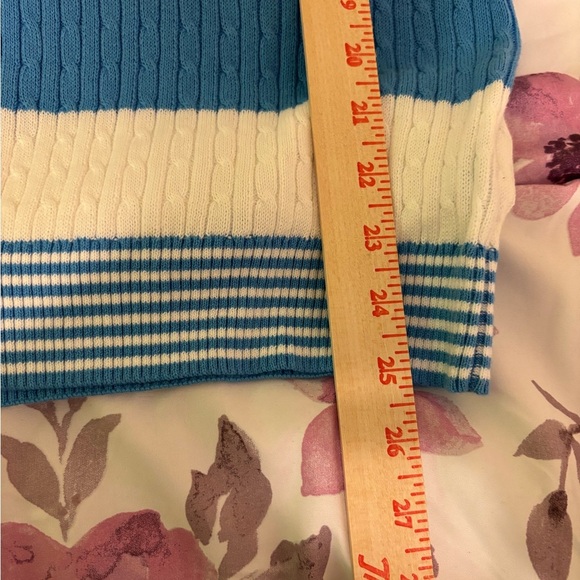 JEANNE PIERRE Blue and White Striped Sweater - Picture 4 of 7